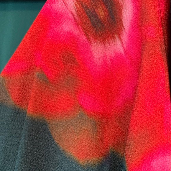 Figue Kyle Dress - Women's Long Sleeve Floral Dress - Green and Pink - Picture 7 of 9